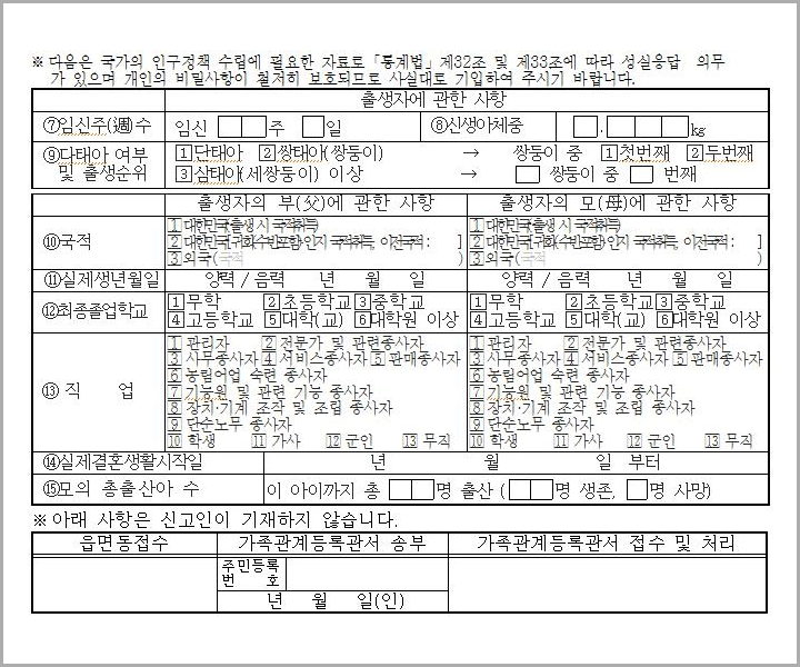 출생신고서